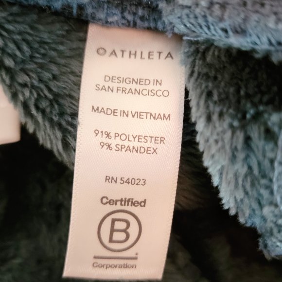 Athleta Size Small Double Cozy Karma Velour Recovery Joggers Plush Fleece Green - Picture 9 of 13